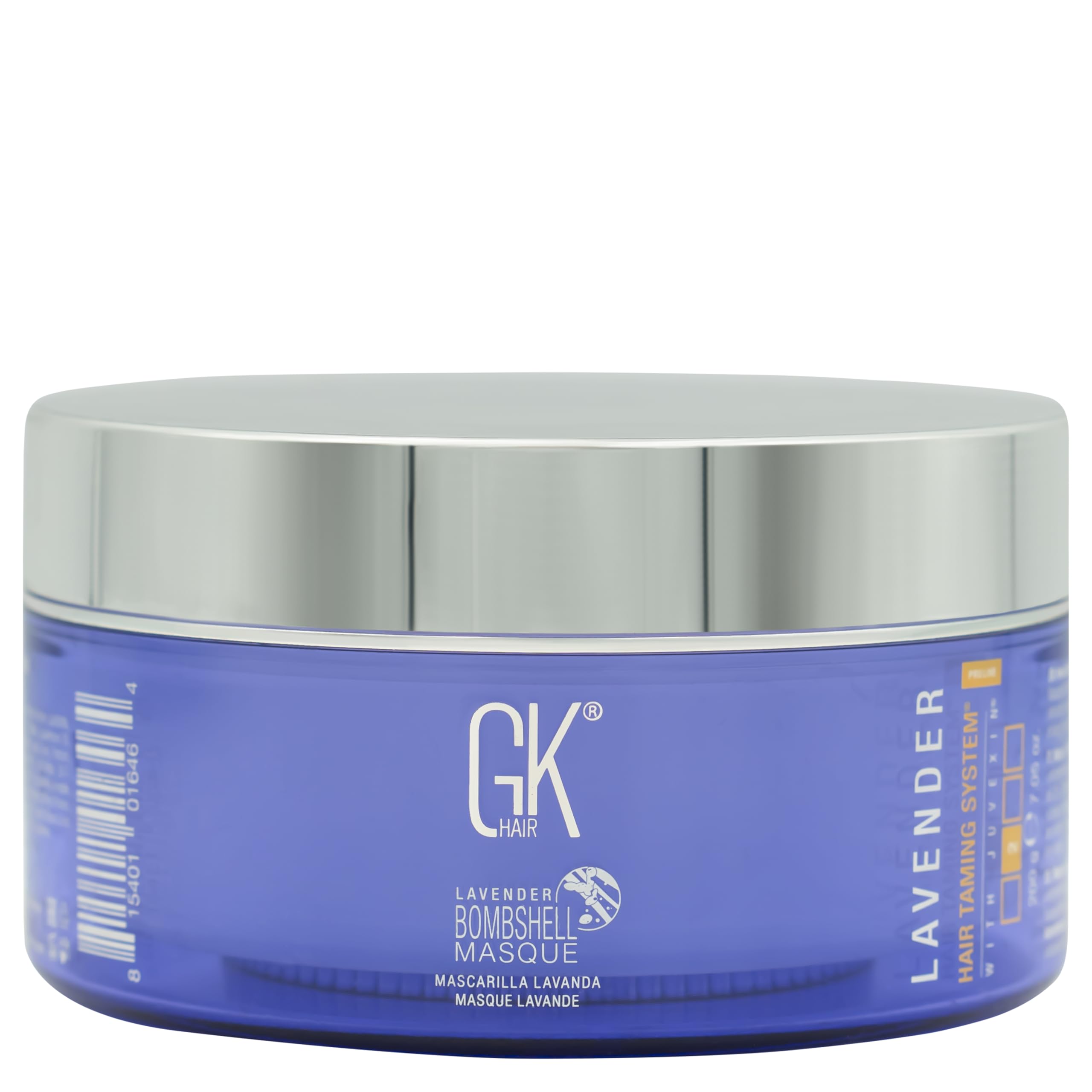 GK HAIR Global Keratin Lavender Bombshell Masque (7.05 Fl Oz/200 g) Semi-Permanent Long Lasting Hair Toning Color Pigments Moisturizing Styling and Coloring Mask for All Hair Types Unisex