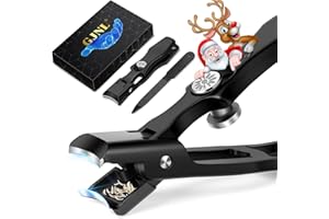 GJNL Nail Clippers for Men with Catcher, Stocking Stuffers 2025 Gifts for Men Women, Large Toenail Clippers for Thick Nails, Heavy Duty Anti-Splash Toe Nail Cutter, Christmas Xmas Presents Gifts for Adults