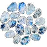 GEMKORA Natural Moonstone Rose-Cut Gemstones Cabochons for Jewelry Making, Mix-Shape | 8-10pcs | 12-15mm