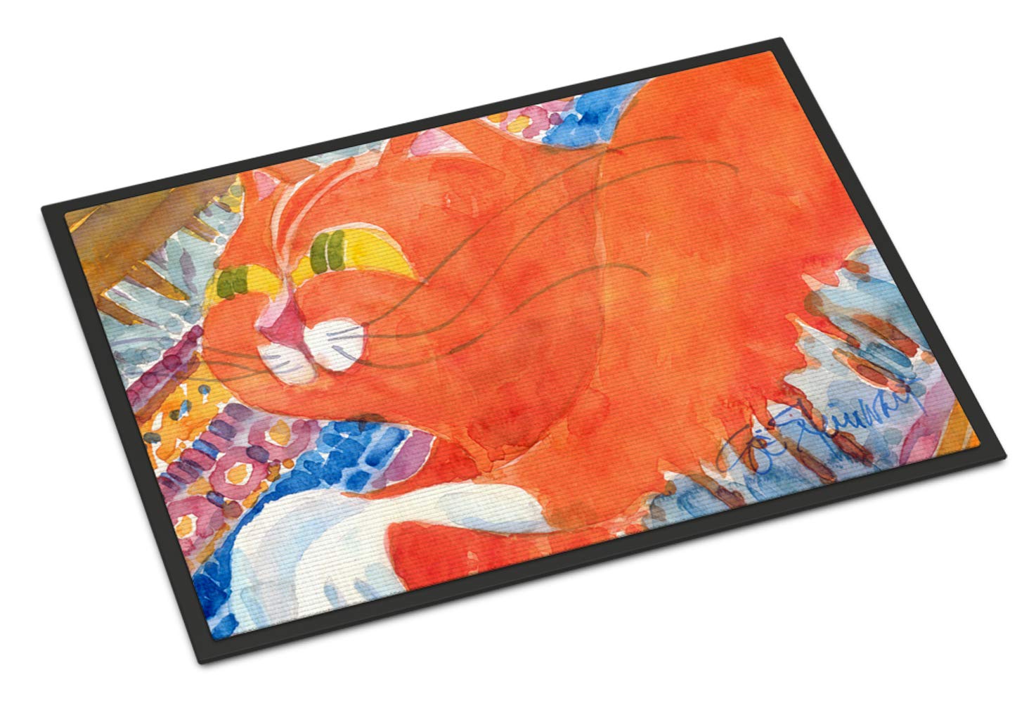 Caroline's Treasures 6033MAT Cat Indoor or Outdoor Doormat, 18" x 27", Multicolor