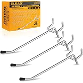 ELEAD 55-Piece 4 Inch Pegboard Hooks, Heavy Duty Peg Board Organizer Accessories, Peg Board Tool Hangers Fit for 1/4" and 1/8" Pegboard Hanging Tools Garage, Workshop, and Craft Storage
