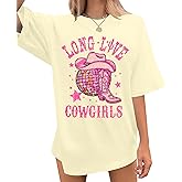 Cowgirl Western Shirt for Women Country Music T-Shirts Retro Country Cowboy Short Sleeve Outfits Apricot