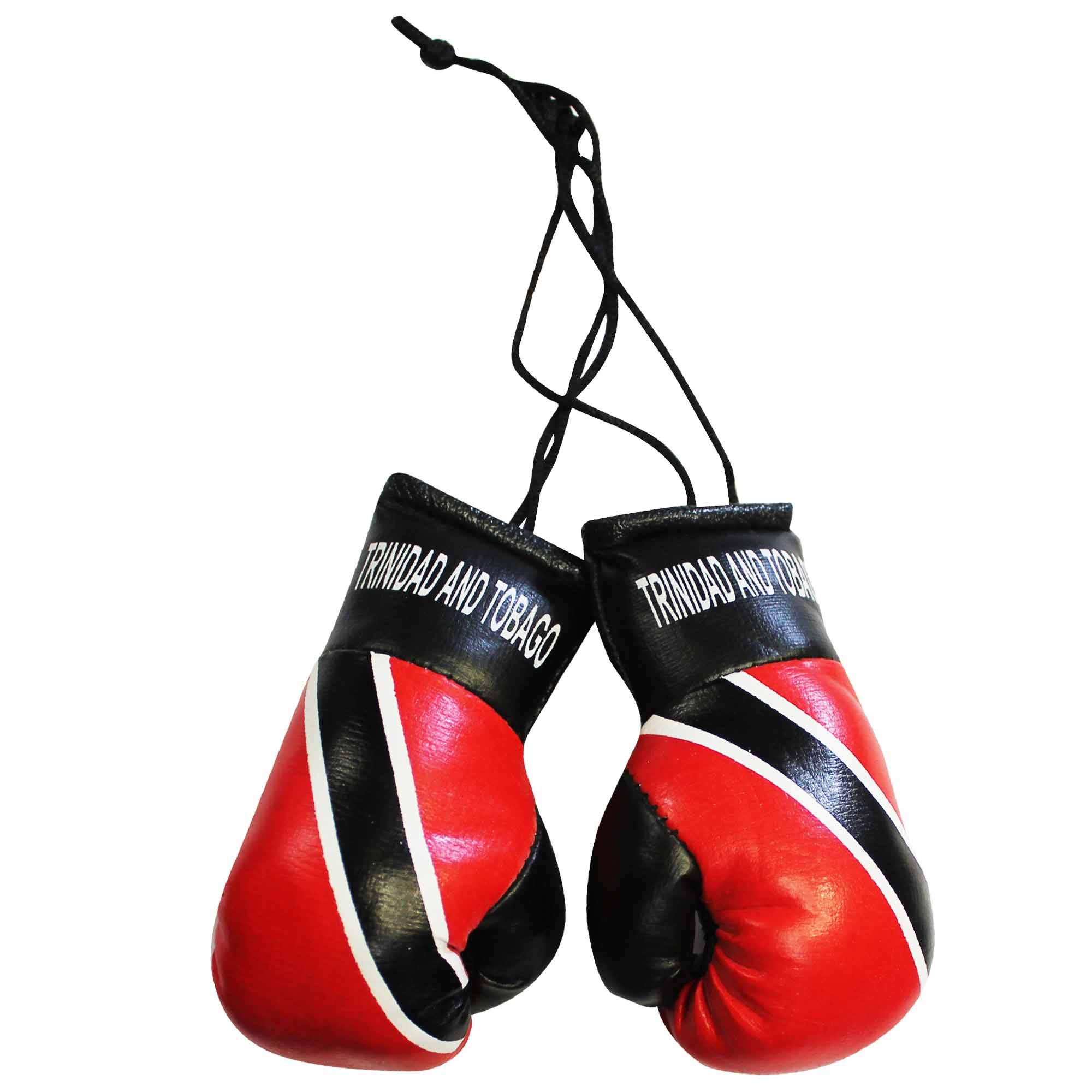 Trinidad & Tobago Mini Boxing Gloves for Car or Home - Flag Ornament - Flag - Leather - National - Traditional