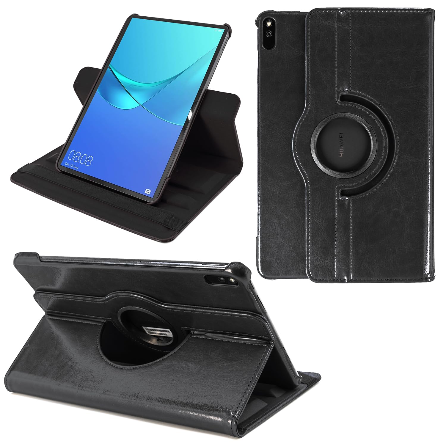 COOVY® 2.0 Cover for Huawei Mediapad M6 (10.8") / Matepad (10.8") ROTATING 360° DEGREE SMART CASE STAND HOUSING PROTECTION Sleep/Wake up | black — image 1