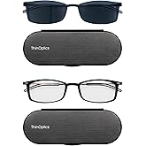 ThinOptics Bundle - Reading Glasses and Sunglasses with Cases - Ultra Thin, Durable, Lightweight