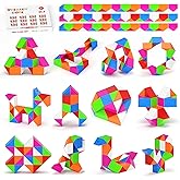 Vdealen 12 Pack Mini Fidget Snake Cube Twist Puzzle Party Favors for Kids, School Rewards&Classroom Prize for Students, Goodie Bag Stocking Stuffers, Gift for Birthday Valentine Easter Christmas
