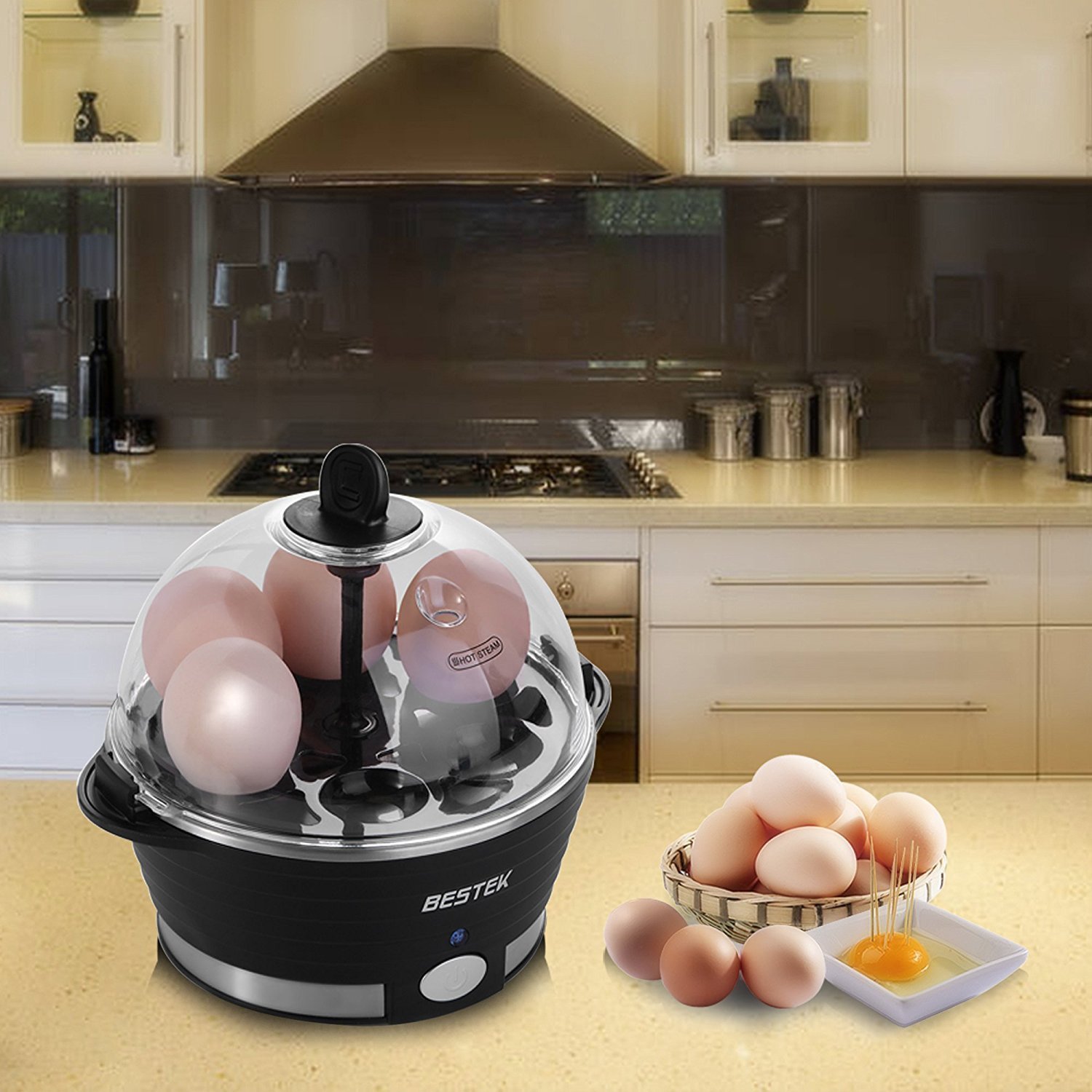 Egg Boiler, BESTEK Electric Egg Cooker, Poacher Eggs and Omelette Maker