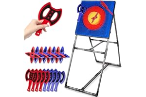 Axe Throwing Game for Backyard, Axe Throwing Target Set with 16 Throwing Axes Outdoor Games Indoor Carnival Yard Lawn Backyar