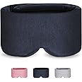 Sleep Mask for Women Men 100% Handmade Cotton - Eye Mask Sleep with Double Thickened Nose Wing for Fully Light Blocking