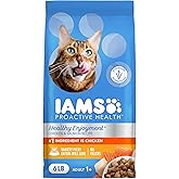 IAMS Healthy Enjoyment Dry Cat Food, Chicken &amp; Salmon Recipe, 6 lb | Vet-recommended, Real Chicken #1 ingredient, Natural fiber &amp; prebiotics, Supports Immune &amp; Digestive Health, Muscle Care