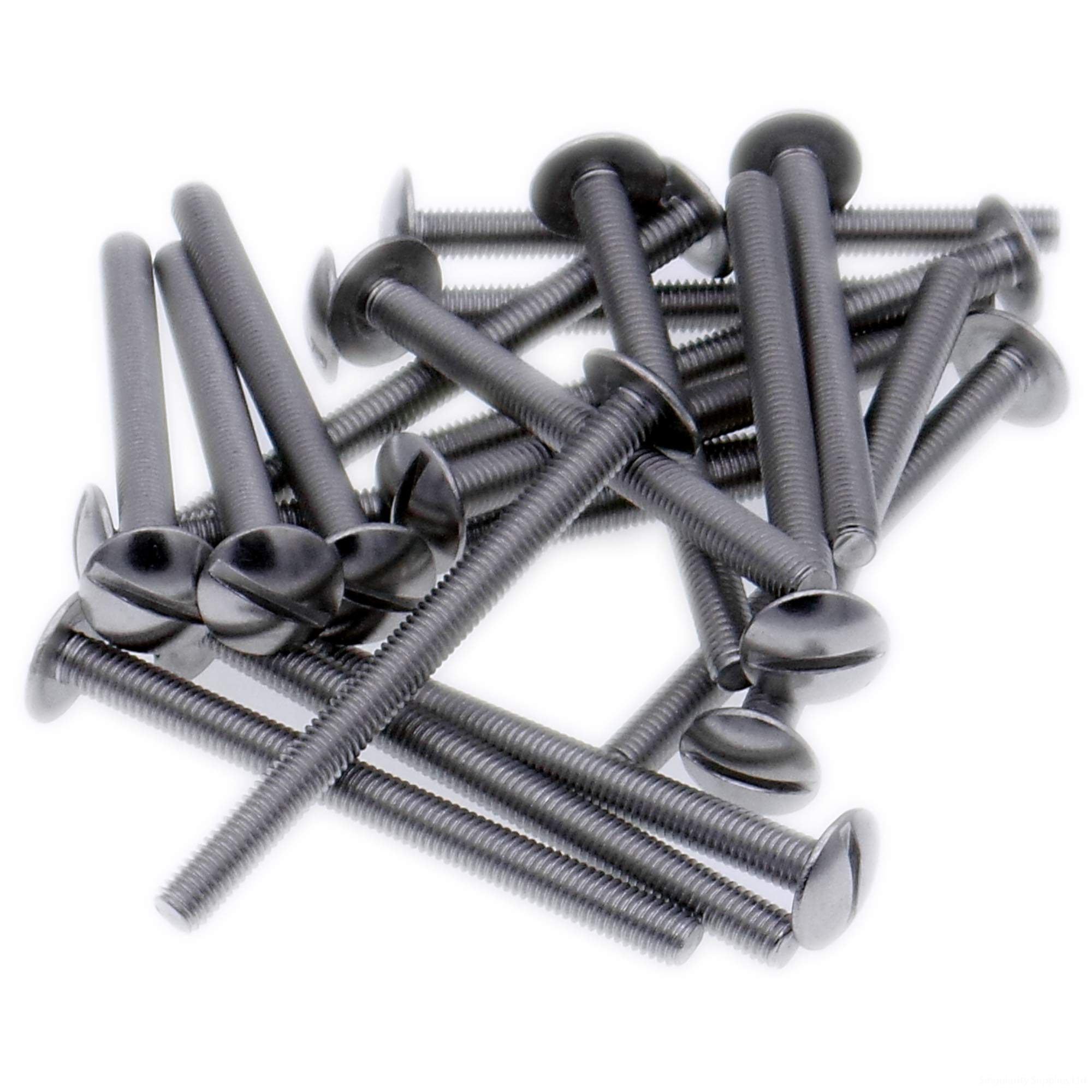 M3 (3mm x 35mm) Slot Mushroom Machine Screw (Bolt) - Stainless Steel (A2) (Pack of 20)