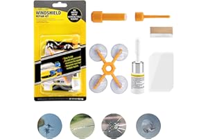 Ganbaro Glass Crack Repair Set, Windshield Repair Kit, Windshield Crack Repair Kit, Automotive Nano Fluid Glass Filler for Chips and Cracks, Bulls-Eye, Star-Shaped, XY0111