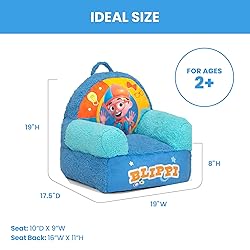 Delta Children - Blippi Cozee Buddy Kids Chair, Blue