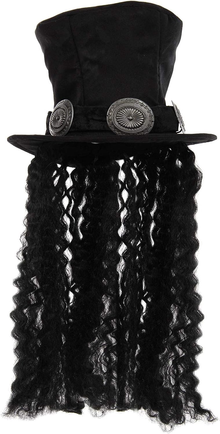 Guitar Superstar Rocker Plush Hat with Hair: Clothing