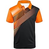 ZITY Mens Golf Shirt Short Sleeve Sport Moisture Wicking Performance Print Golf Polo Shirts for Men Collared Casual T-Shirt