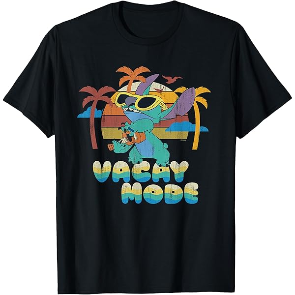 Amazon.com: Disney Stitch '90s Vibe Retro Distressed T-Shirt