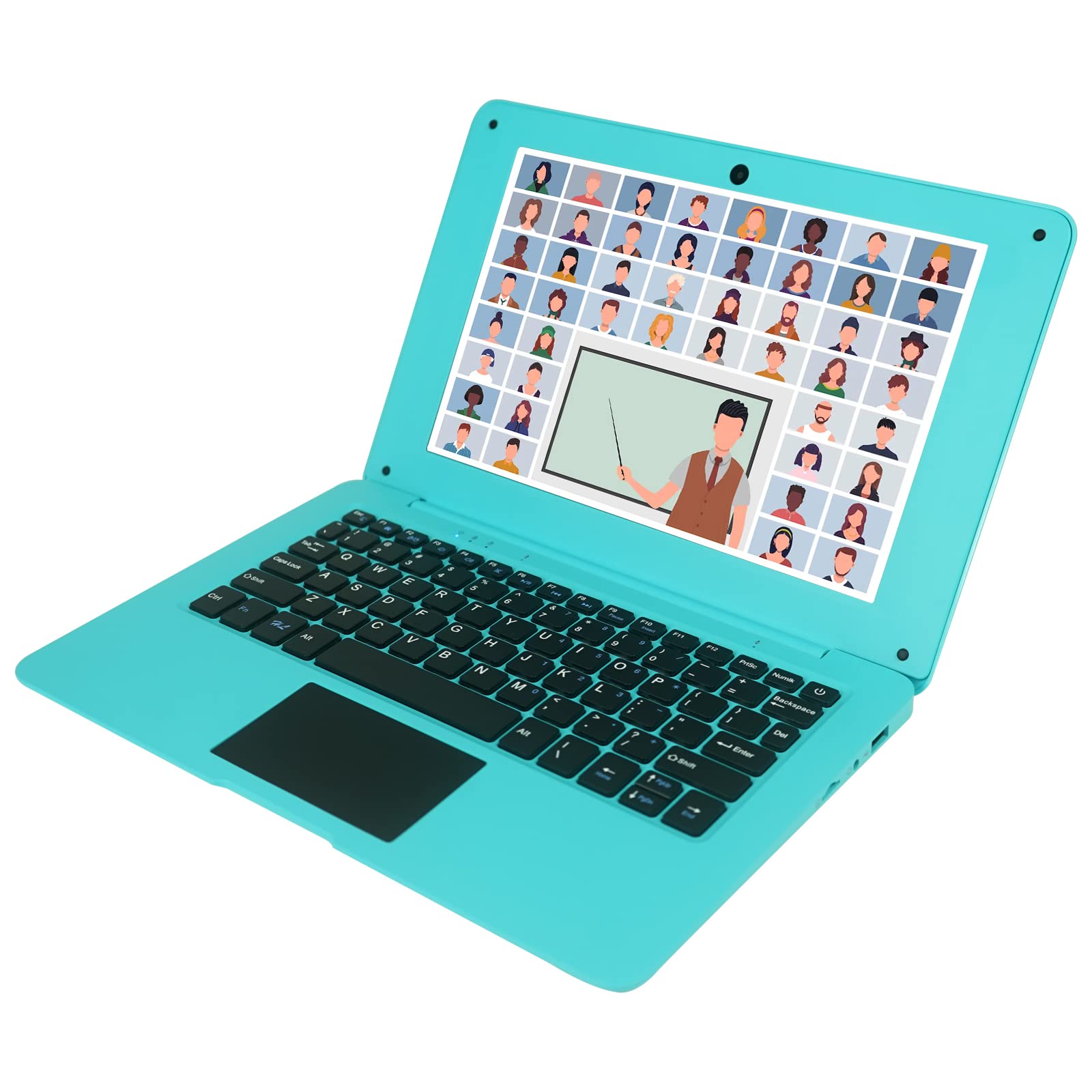 EVRAIN 10.1inch Android Netbook, Portable Laptop with A133P CPU, 2GB RAM 64GB ROM 800x1280 IPS Screen (Blue)