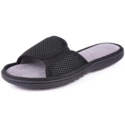 memory foam slide sandals womens