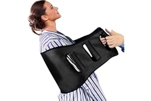 Leetye Mei Transfer Belt Transfer Sling - Padded Gait Belt - Heavy Duty Patient Lift, Mobility Standing and Lifting Aid for Disabled, Elderly, Injured - Safely Move from Bed and Wheelchair(Black)