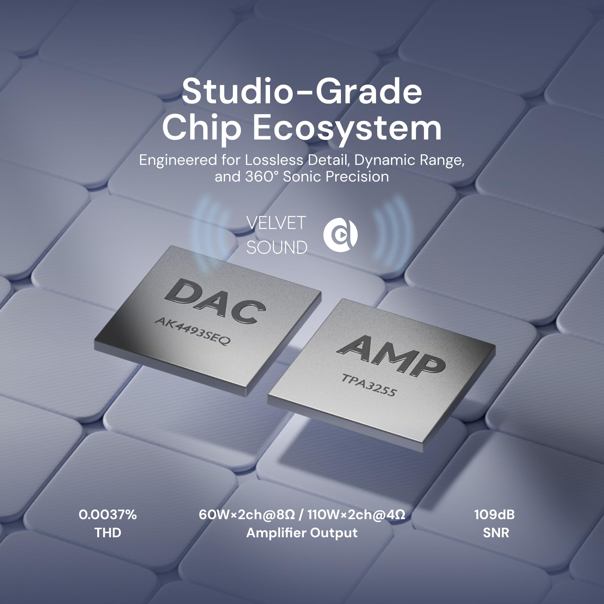 EVERSOLO Play | Music Streamer with DAC & Amplifier 60W×2ch(8Ω) / 110W×2ch(4Ω) | 5.5