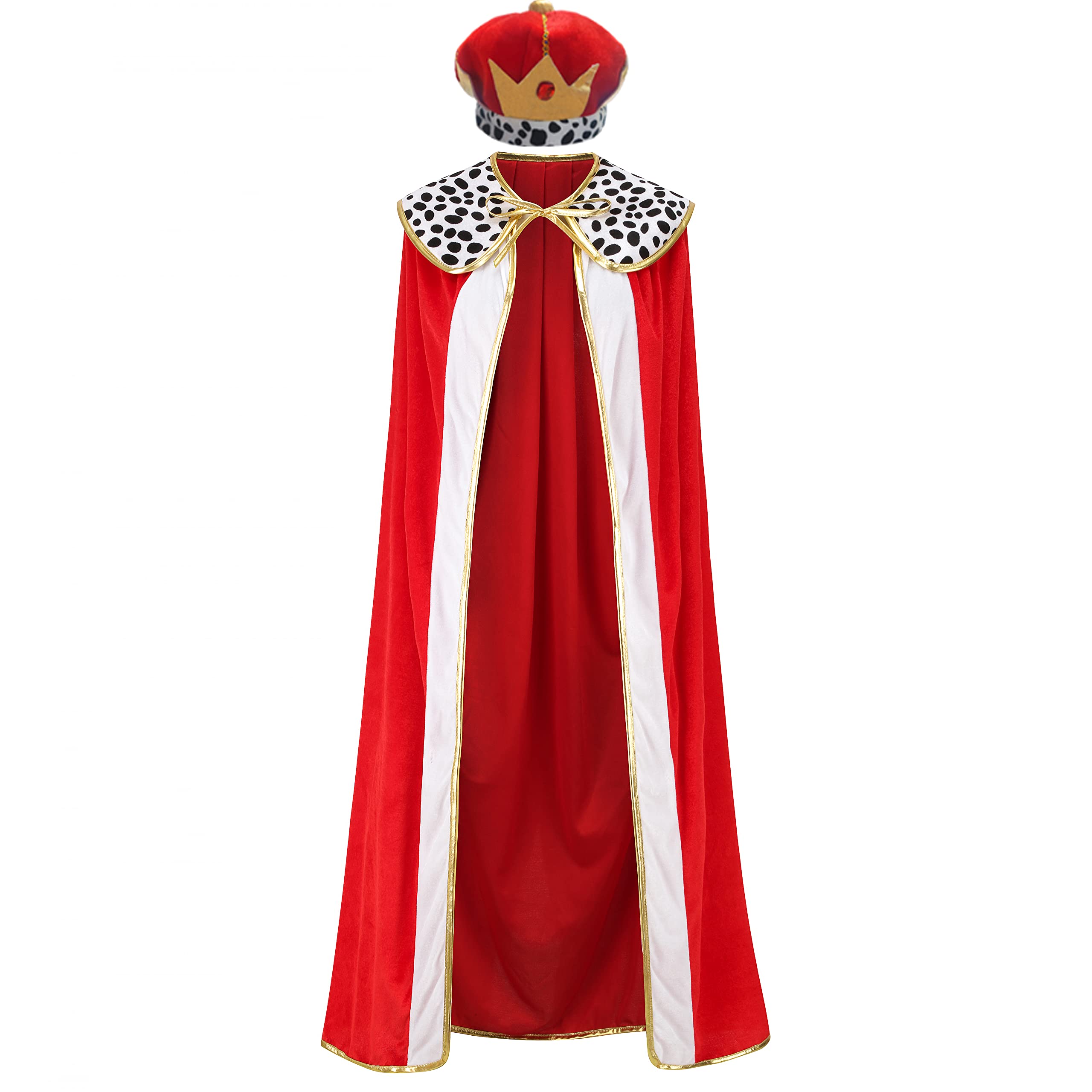 2PC King Queen Robe Halloween Costume Cosplay