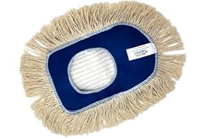 Turkey Creek Essentials 10 Inch x 6.5 Inch Wedge Dust Mop Refill for Industrial, Home & Commercial Use, Washable Natural Cotton for Standard 8" Frame