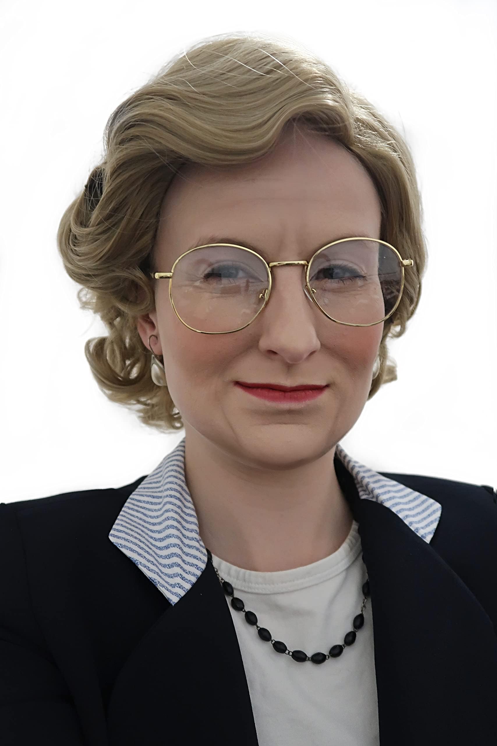 Photo 1 of ALLAURA Compatible with Mrs Doubtfire Wig – Short Wavy Gray Old Lady Wig for Women – Funny Costume Hairpiece for Adult Cosplay, Movie Character Look, Halloween, Theatre, Retro Nanny or Granny Outfit