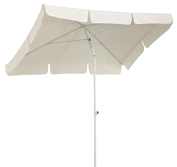 Schneider Sonnenschirm Ibiza, natur, 180x120 cm rechteckig, Gestell Stahl, Bespannung Polyester, 2.6 kg