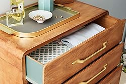 Goo-Ki 6 Pack Brushed Brass Cabinet Handle Drawer