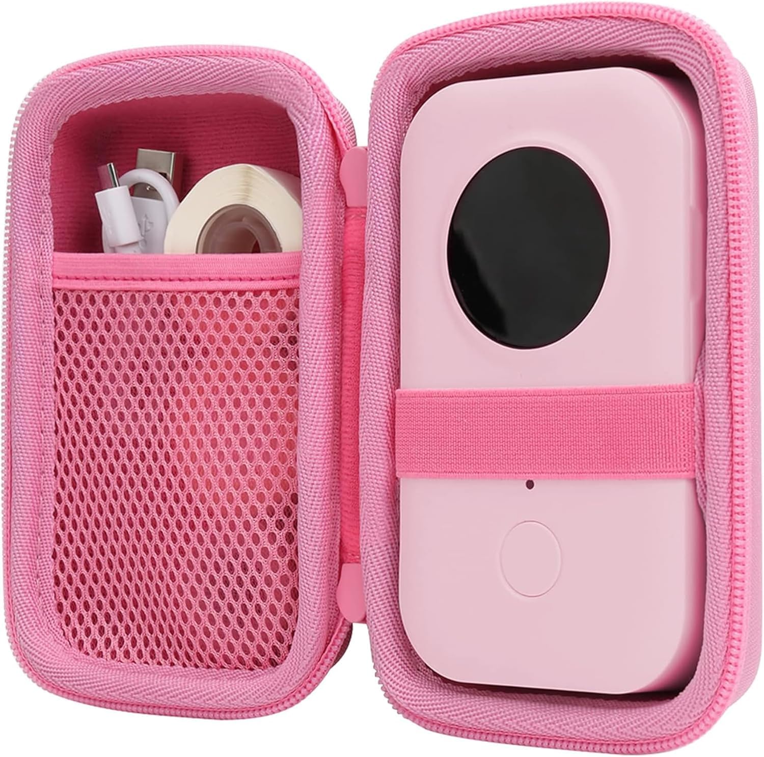 Aenllosi Hart Tasche Hülle für Phomemo D30/Phomemo D35/COLORWING D30/Memoking D30 Bluetooth Label Printer Label Maker (nur Tasche) (Rosa) 2