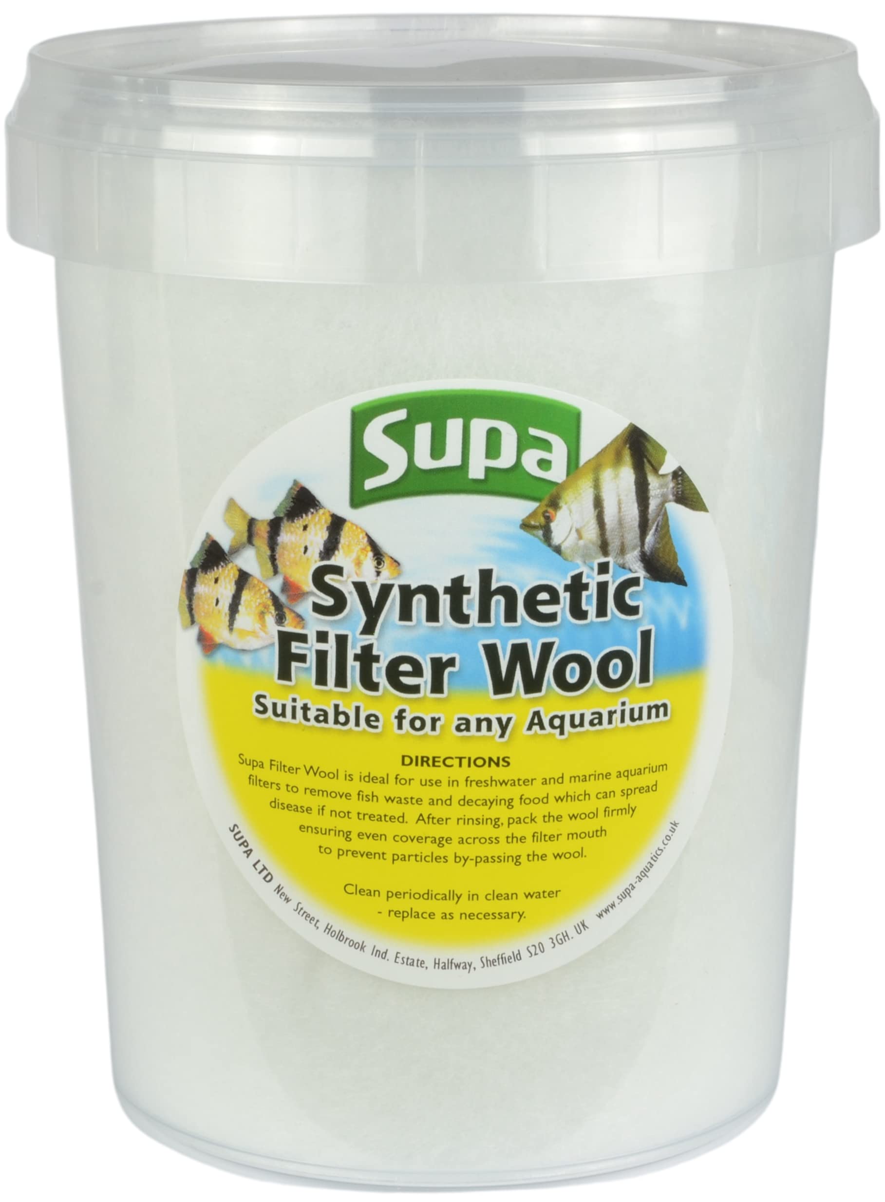 Supa Aquarium Filter Wool 1 Litre, Synthetic Material That Is Ideal For Removing Waste Particles In Both Fish Tanks And Pond Filtration Systems