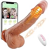 Dildo Thrusting Dildos Realistic Vibrator - Vibrators Adult Sex Toys for Women，Silicone 8 inch Suction Cup Fake Penis Anal G-