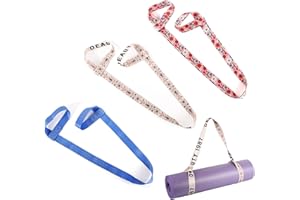 GAITWIN Yoga Mat Carrying Strap, Adjustable Mat Holder Sling Straps, Durable Stretching Exercise Band Leash for Yoga, Pilates, Exercise, Fitness, Dance,Studio 3Pcs