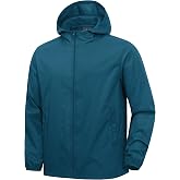 ZITY Men's Lightweight Waterproof Rain Jacket Hooded Windbreaker Raincoat Packable for Outdoor Hiking