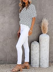 Dokotoo Womens Fashion Floral Print Round Neck