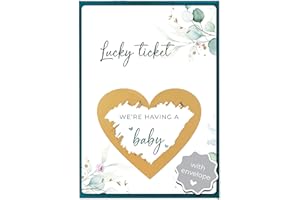 Joli Coon Pregnancy announcement scratch card - We're having a baby - Baby announcement with envelope - Eucalyptus