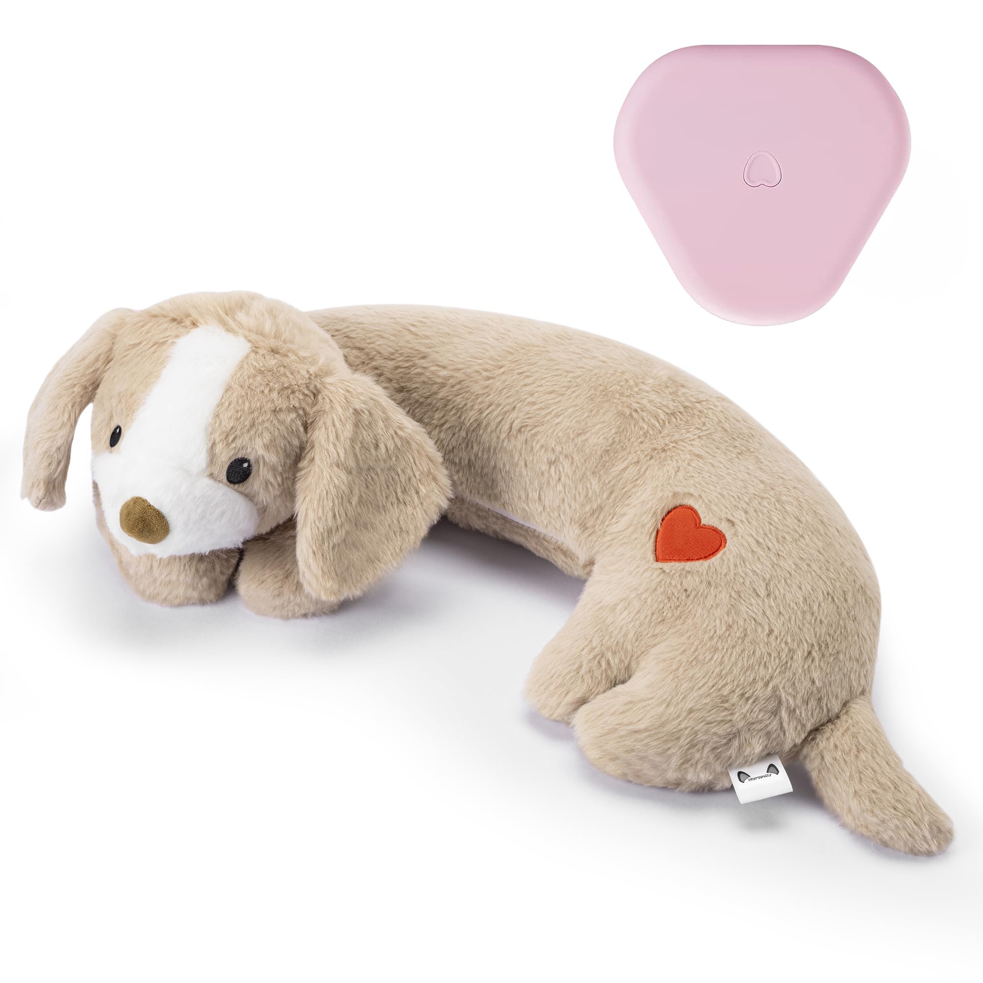 Photo 1 of Moropaky Puppy Heartbeat Toy Heartbeat Stuffed Toy for Dogs, Dog Heartbeat Toy for Pet Anxiety Relief Sleep Aid Cuddle Comfort Calming Crate Kennel Training, Puppy Essentials