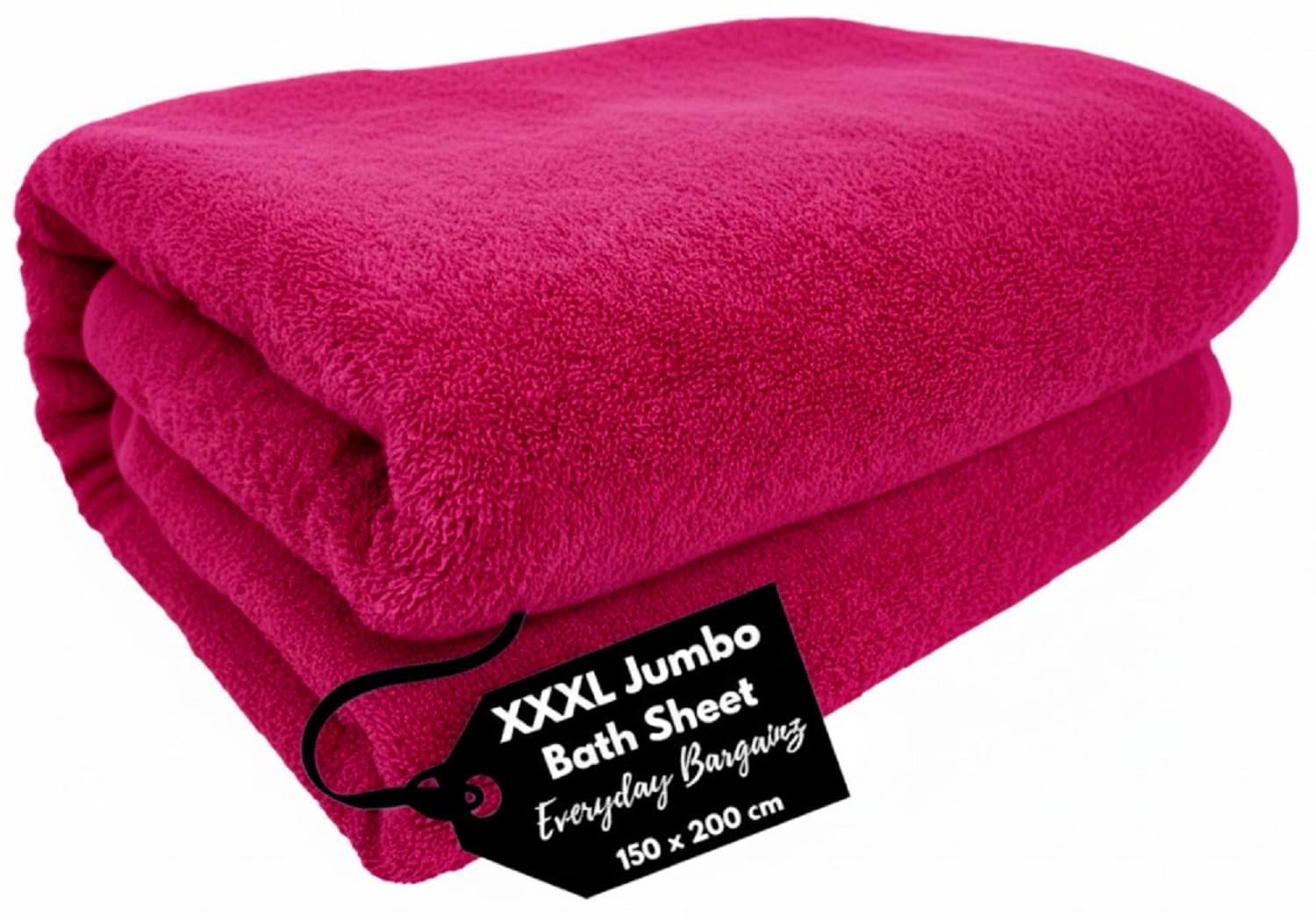 EDB Super Jumbo XXXL Luxury Bath Sheet Huge Massive 150 x 200 cm – Ultra Soft 100% Egyptian Cotton – Highly Absorbent Quick Dry Extra Large Bath Towel Oversized Towels 600-GSM (Pink)