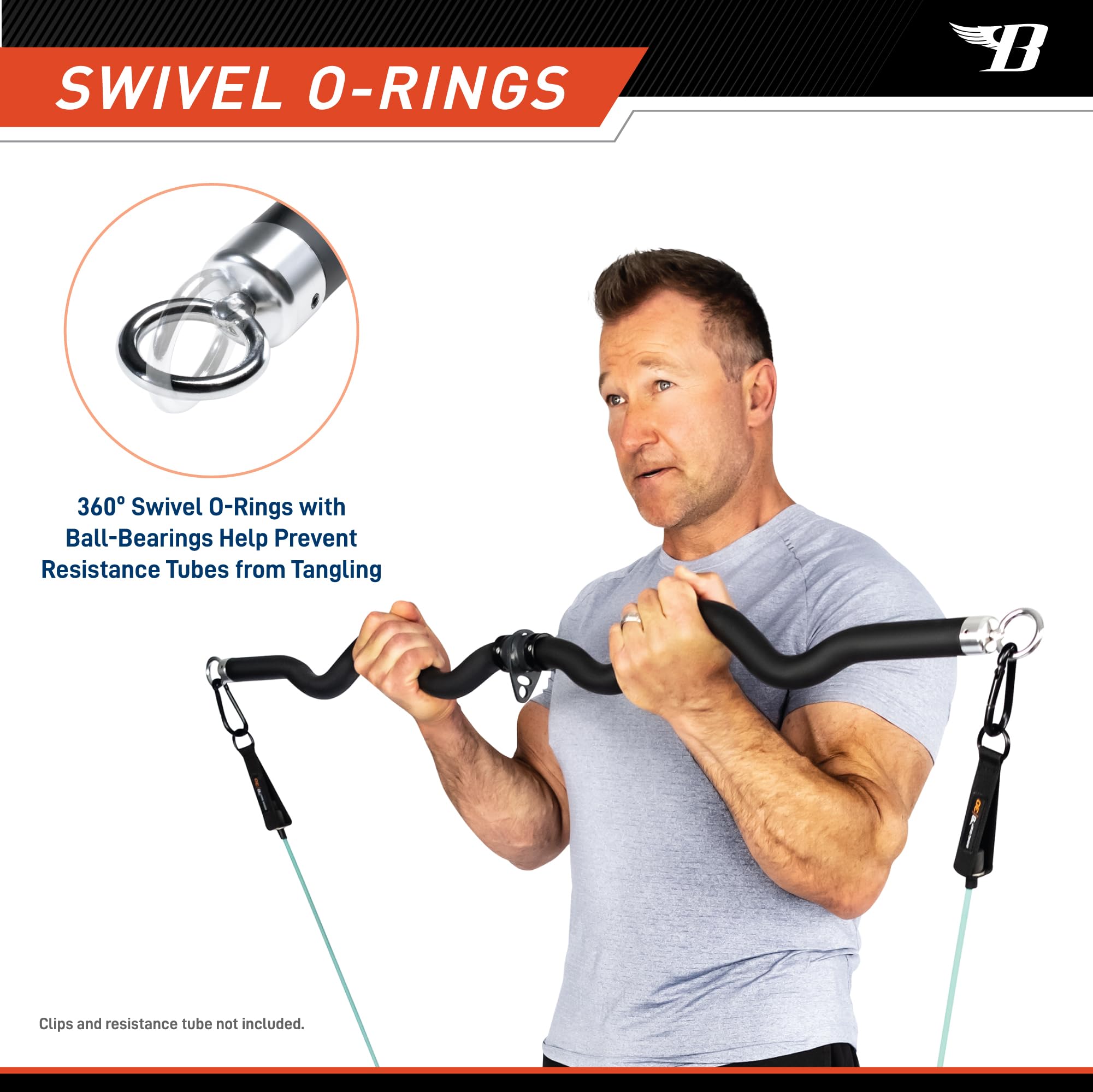 Marcy Deluxe Exercise Curl Bar for Lats, Curls and More for Home Gym Workouts BBEB-7355