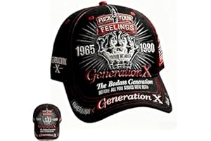 Generation X Print Casual Hat The Badass Generation Gen X Proud Member Hats Adjustable Vintage Distressed Baseball CapUnisex 