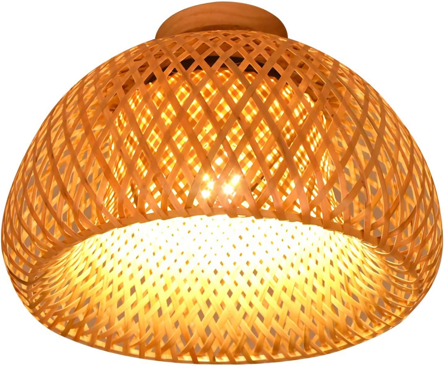 Bamboo Ceiling Light，Modern Handmade Hallway Ceiling Lamp