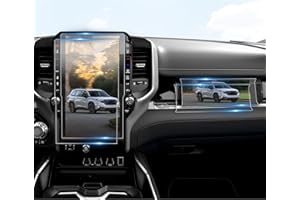 BIBIBO 4Pcs 2025 RAM 1500 Screen Protector compatible with 2025+ Dodge RAM 1500 (Laramie/Rebel/Limited/Limited Longhorn/Tungsten ) Uconnect 14.4" &10.25"Touchscreen Display [Anti Glare& Scratch Ultra-Clear] RAM 2025