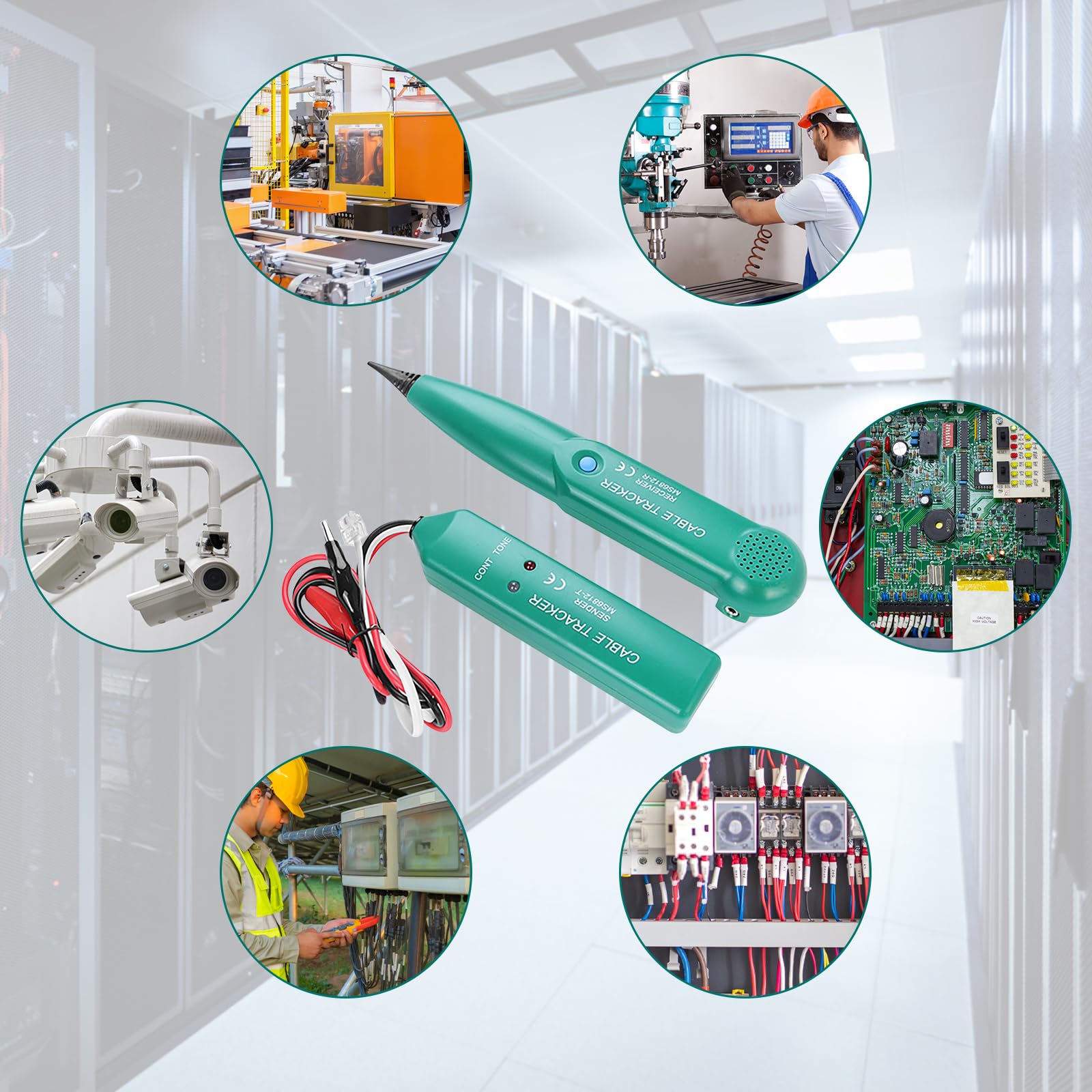 MS6812 Cable Tracker Kabelbruch Suchgerät, BYZESTY Multifunctional Cable Checker Wire Cable Tester, Cable Checker Leitungssucher, Leitungssuchgerät Für Netzwerk Wartung Collation, Telefonleitungstest 7
