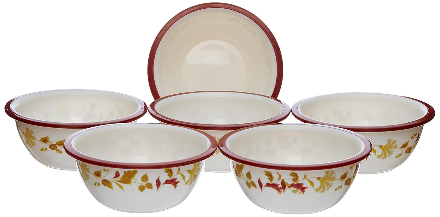 Buy Nayasa Dlx Round Bowl Set, Set of 6, Brown Online at Low Prices in