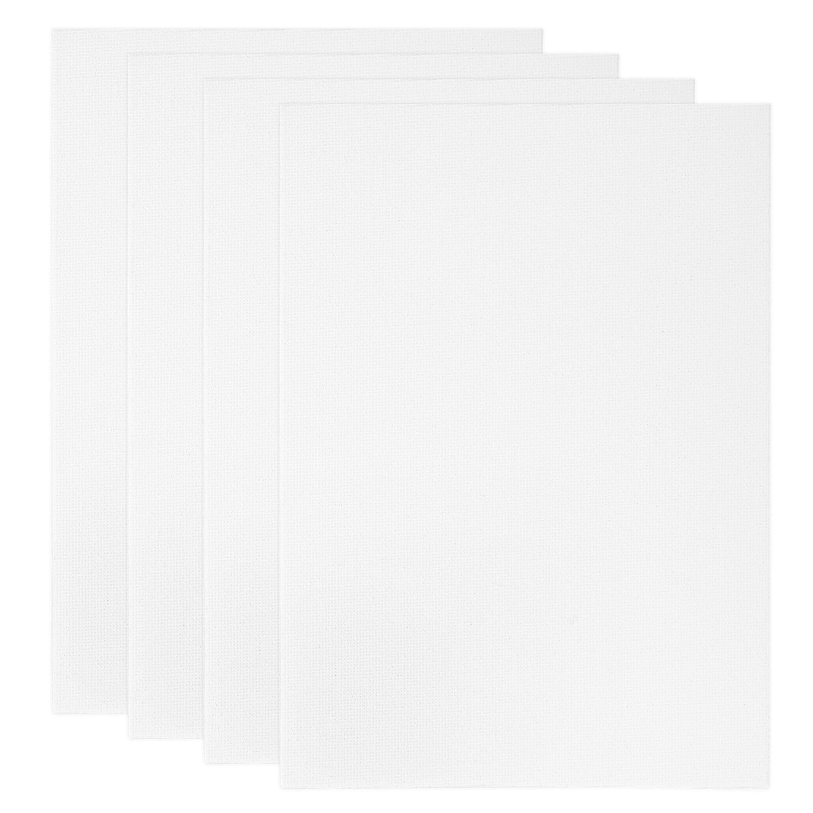 PATIKIL 7x5 Canvas Boards for Painting, 4Pack 100% Cotton Square Triple Primed Stretched Blank Canvas Panel for Acrylic, Oil, Tempera Paints, White