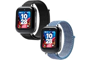 ottpluscase for 2 Pack Bark Watch Bands, Nylon Replacement Strap Breathable Kids Children Adjustable Braided Wristband