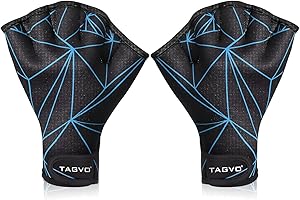 TAGVO Swimming Aquatic Gloves, Aquatic Gloves for Helping Upper Body Resistance, Webbed Swim Gloves Well Stitching, No Fading, Sizes for Men Women Adult Children Aqua Therapy, Pool Fitness