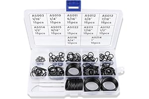 Dawitrly Scuba O Ring Kit 170 Pcs, 90 Duro Scuba Diving Nitrile O Rings with 2 Stainless Steel O-Ring Pick Set for Accurate Selection, Removal and Replacement for Dive Hose Diving Tank Scuba Gear
