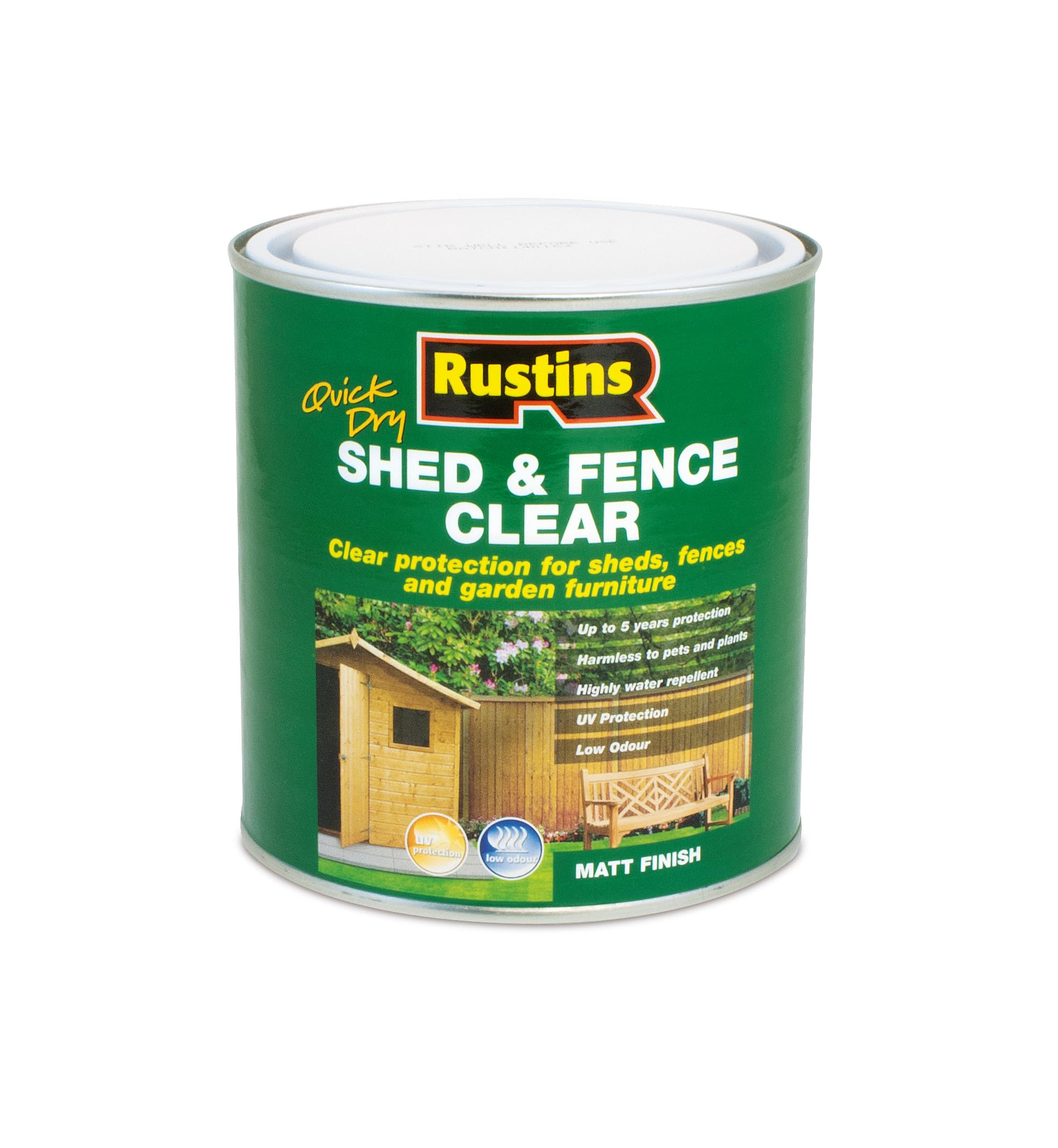 Rustins Shed & Fence Clear 1L- Advanced Wood Protector for Outdoor Structures — image 1