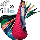 PikDos Sensory Pod Swing Hanging Seat for Kids Indoor and Outdoor Use Child Hammock Chair Loading Capacity 300 lbs (Cranberry)